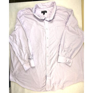 KS Signature mens shirt 20 33/34 Big Lavender purple Oxford cloth Preppy